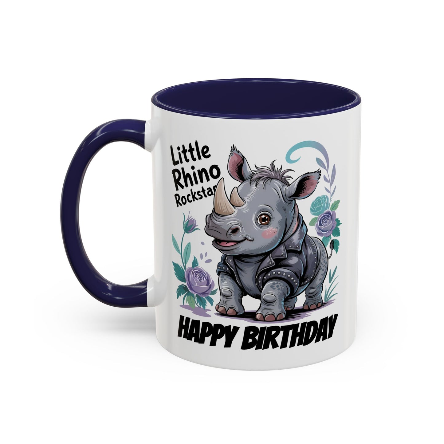 Birthday Mug - Happy Birthday Little Rhino Rockstar