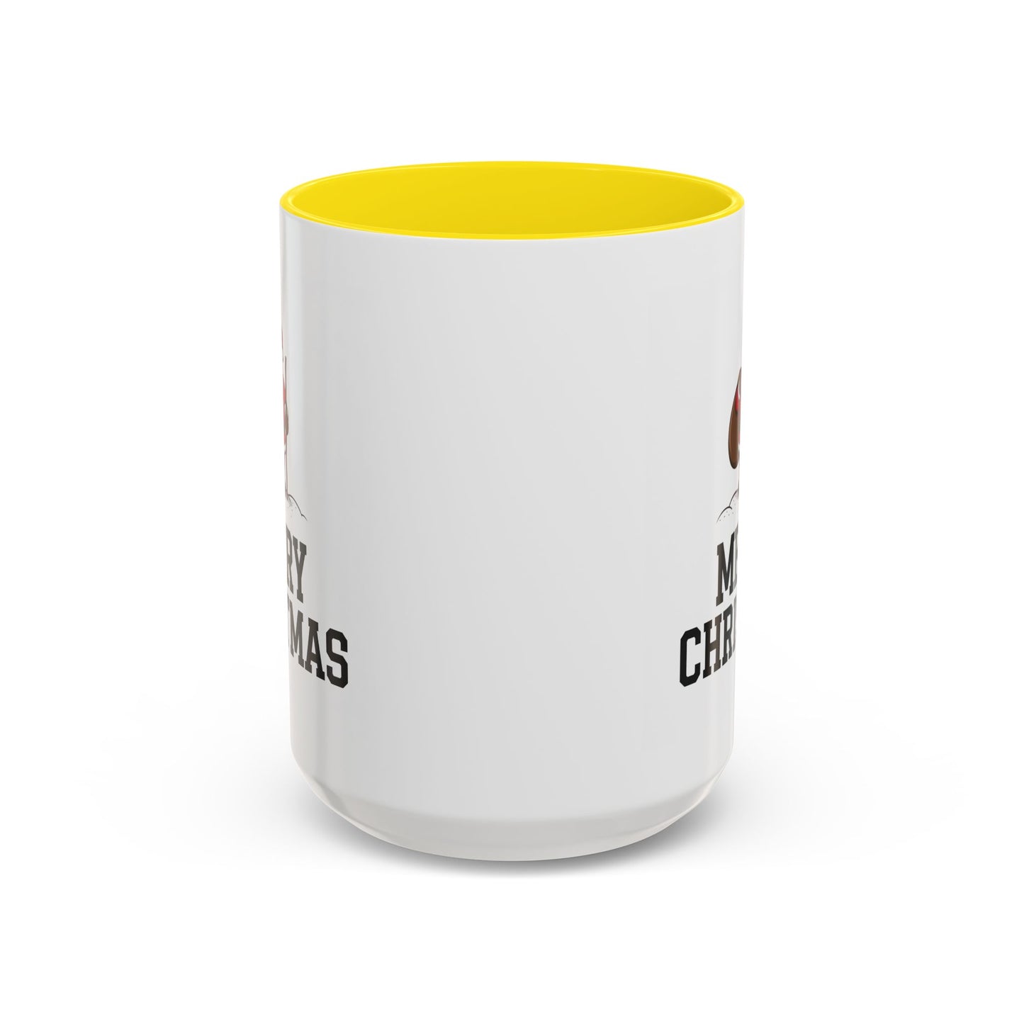 Christmas Mug - Merry Christmas Black Text Santa Walking