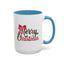 Christmas Mug - Merry Christmas Red & Green Text Bow