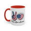 4th of July Mug - Peace Love America