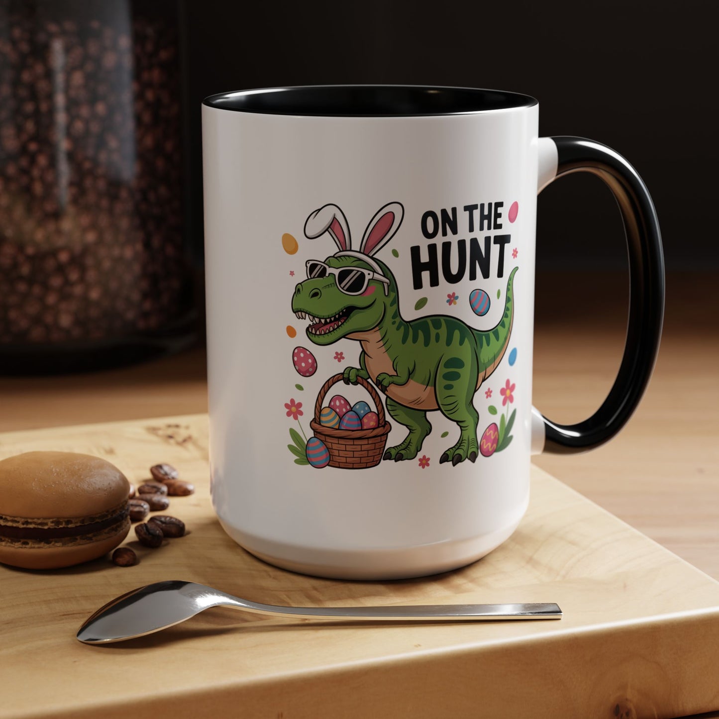 Easter Mug - On The Hunt Dinosaur