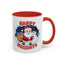 Christmas Mug - Happy Holidays Red & White Text Santa Snowman