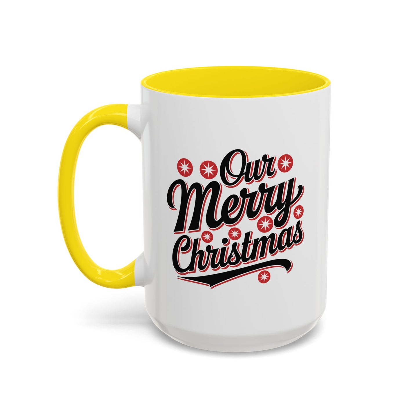 Christmas Mug - Merry Christmas Black Red & White Baseball Text
