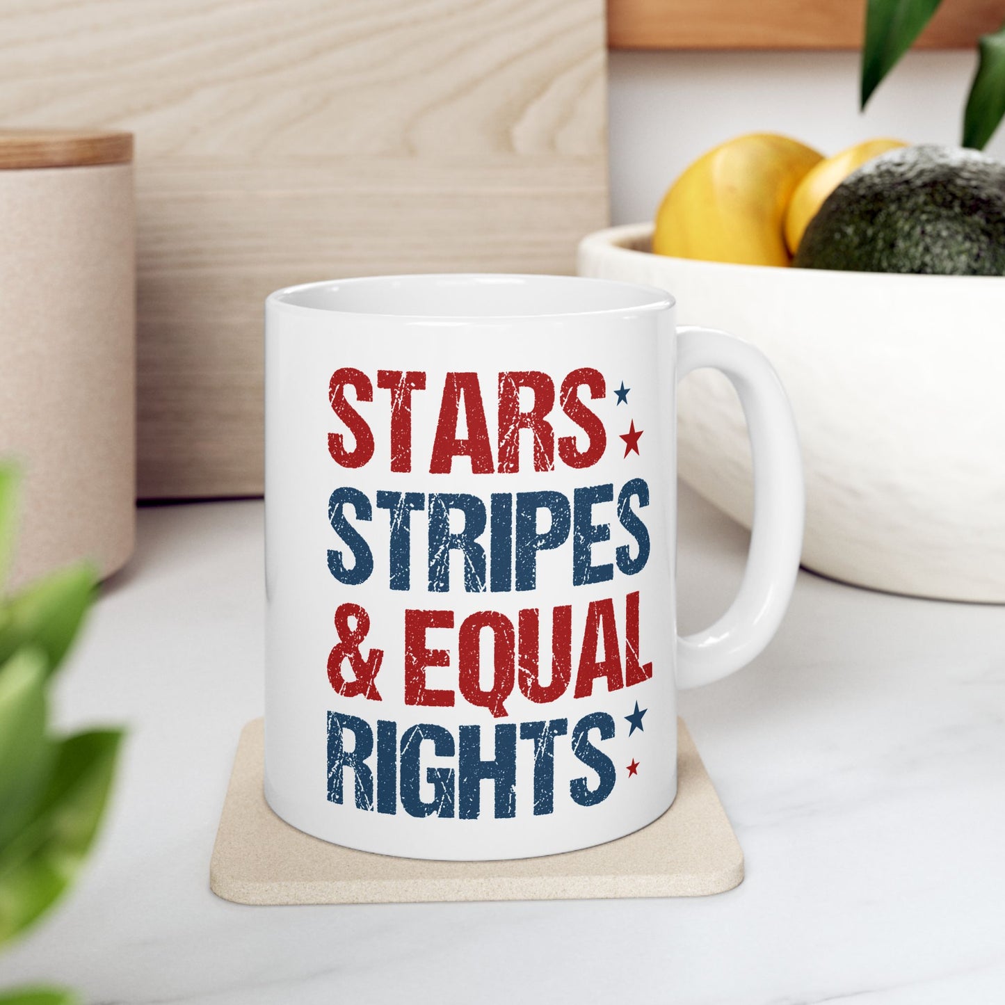 4th of July Mug - Stars Stripes & Equal Rights