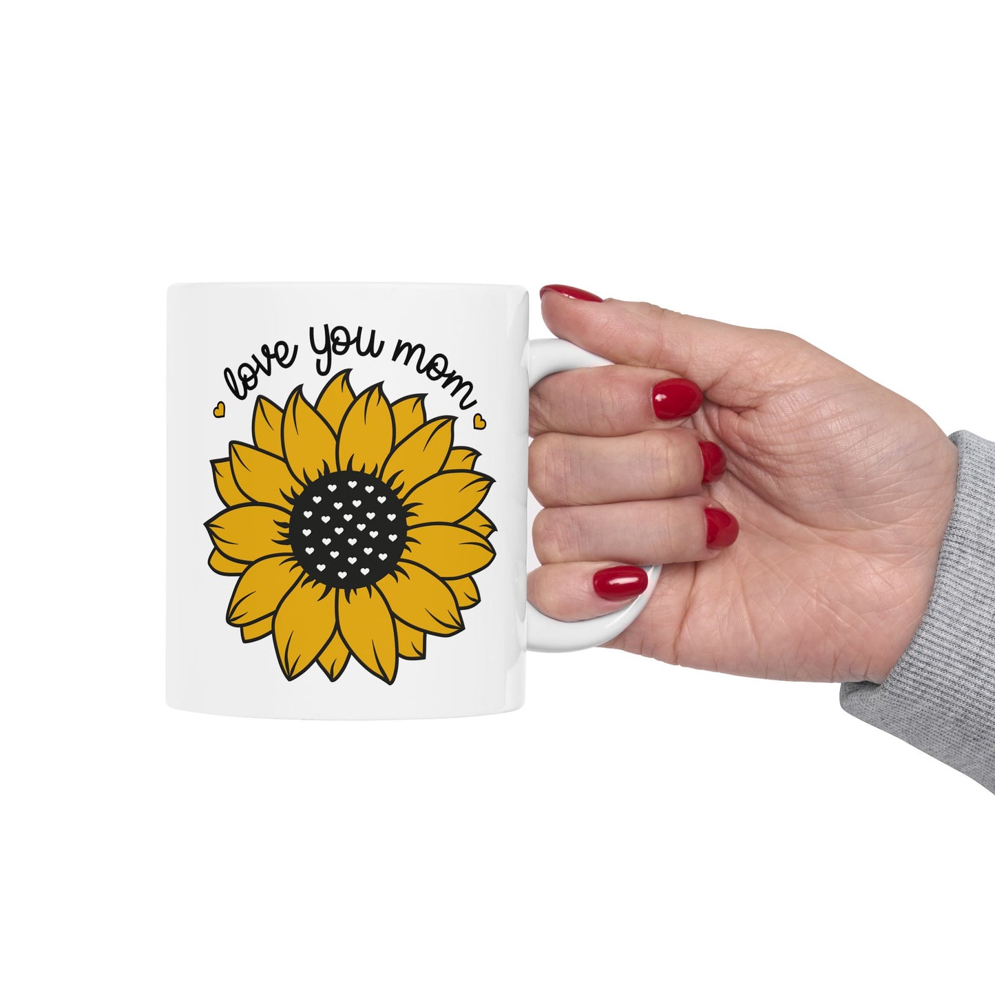 Mother's Day Mug - Love You Mom Sunflower