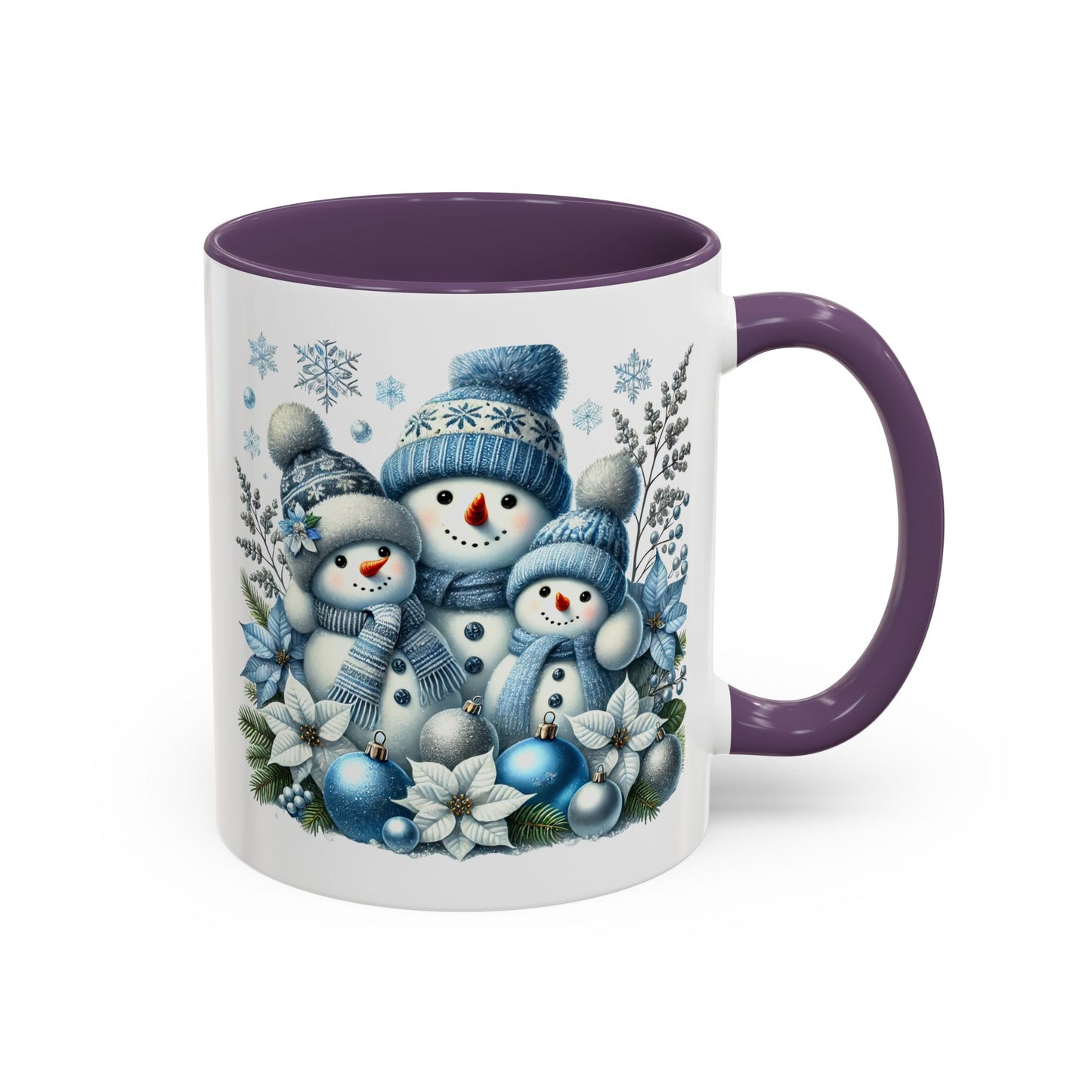 Christmas Mug - Blue Snowman Family