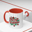 Christmas Mug - Merry Christmas Maroon Text Ornaments