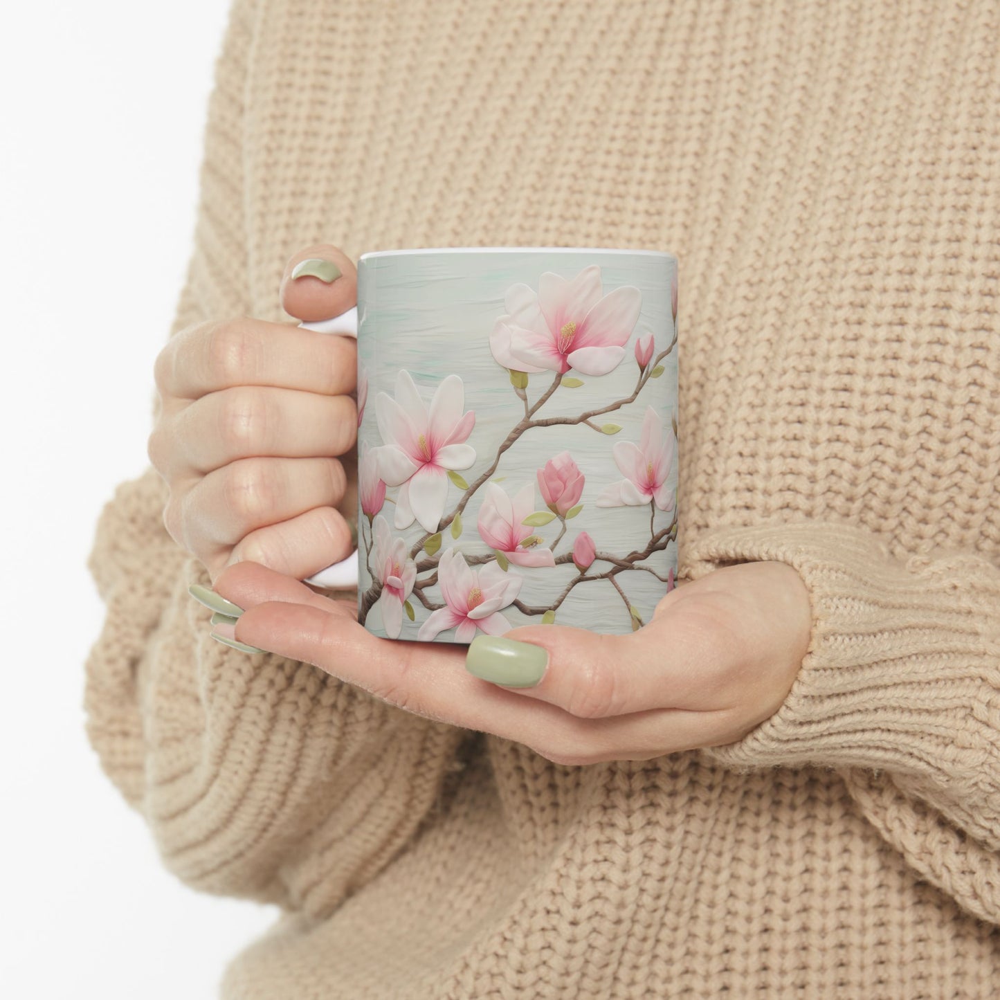 Artistic Mug - Felted Flowers