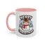 Christmas Mug - Merry Christmas Black & White Text Snowman Cat