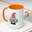 Christmas Mug - Merry Christmas Black Text Gnome Lights