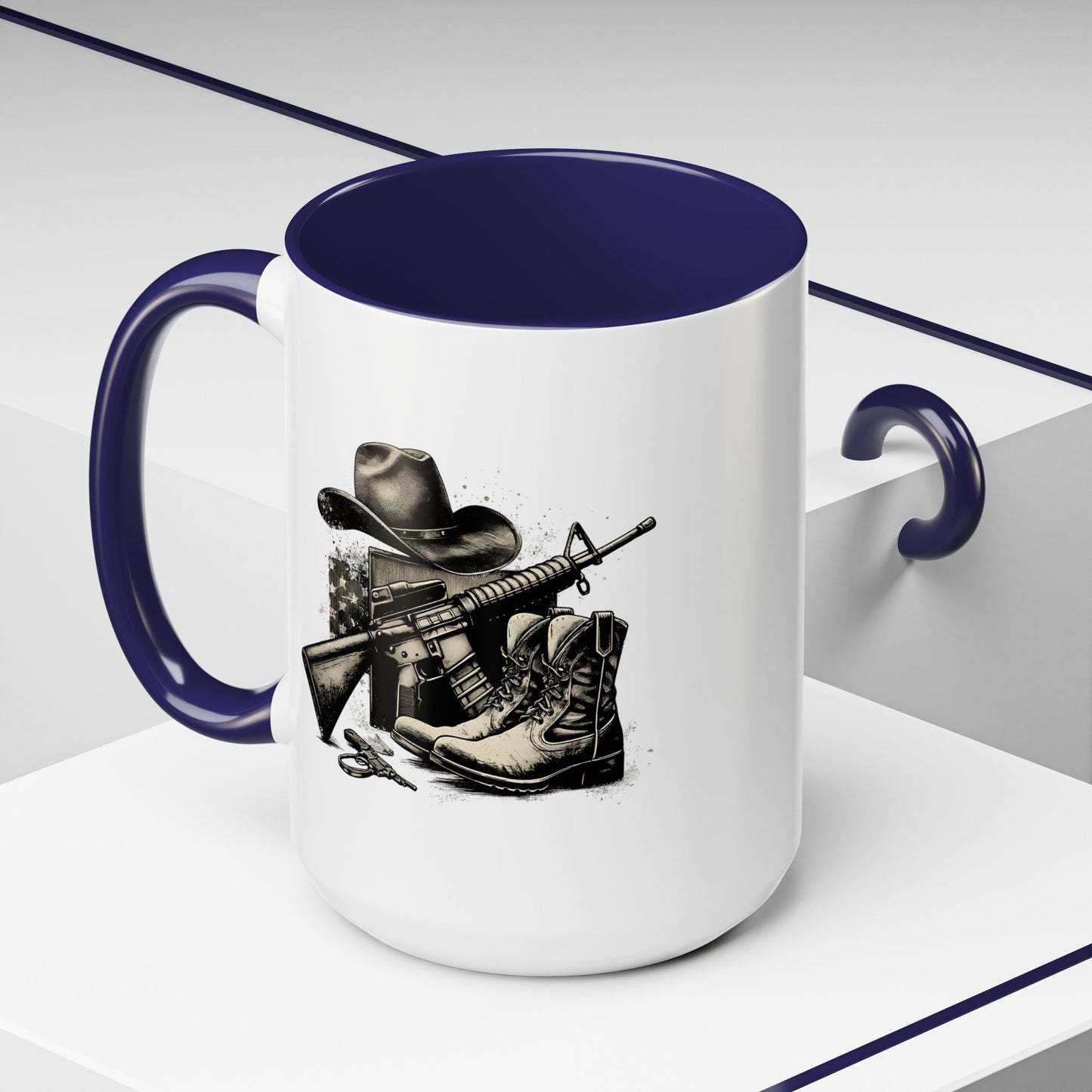 4th of July Mug - Soldier Hat Boots Gun