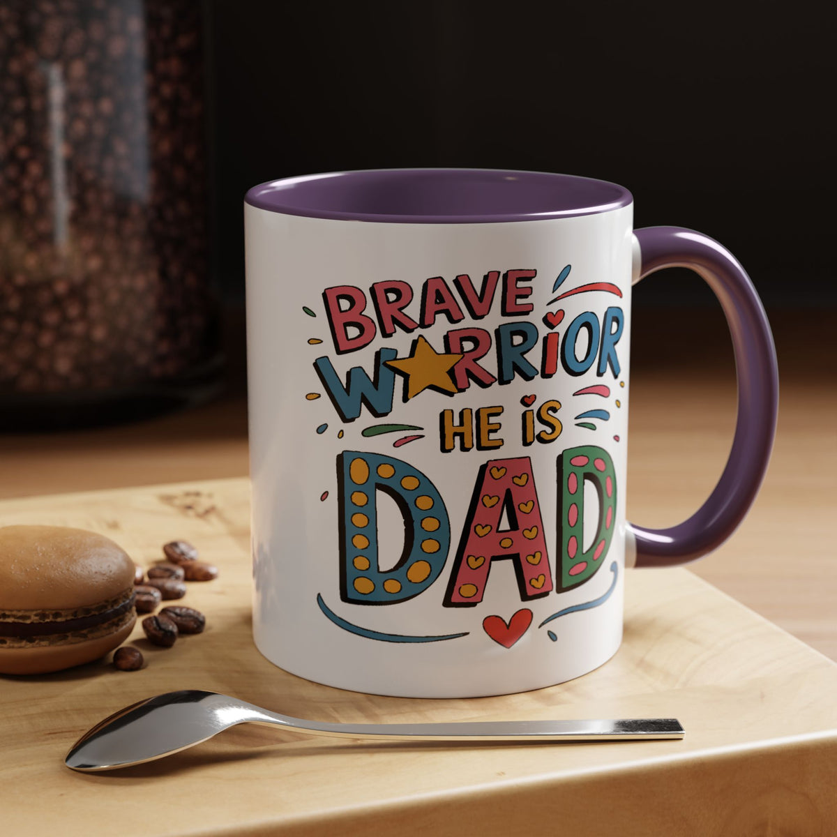 Father's Day Mug - Dad Brave Warrior