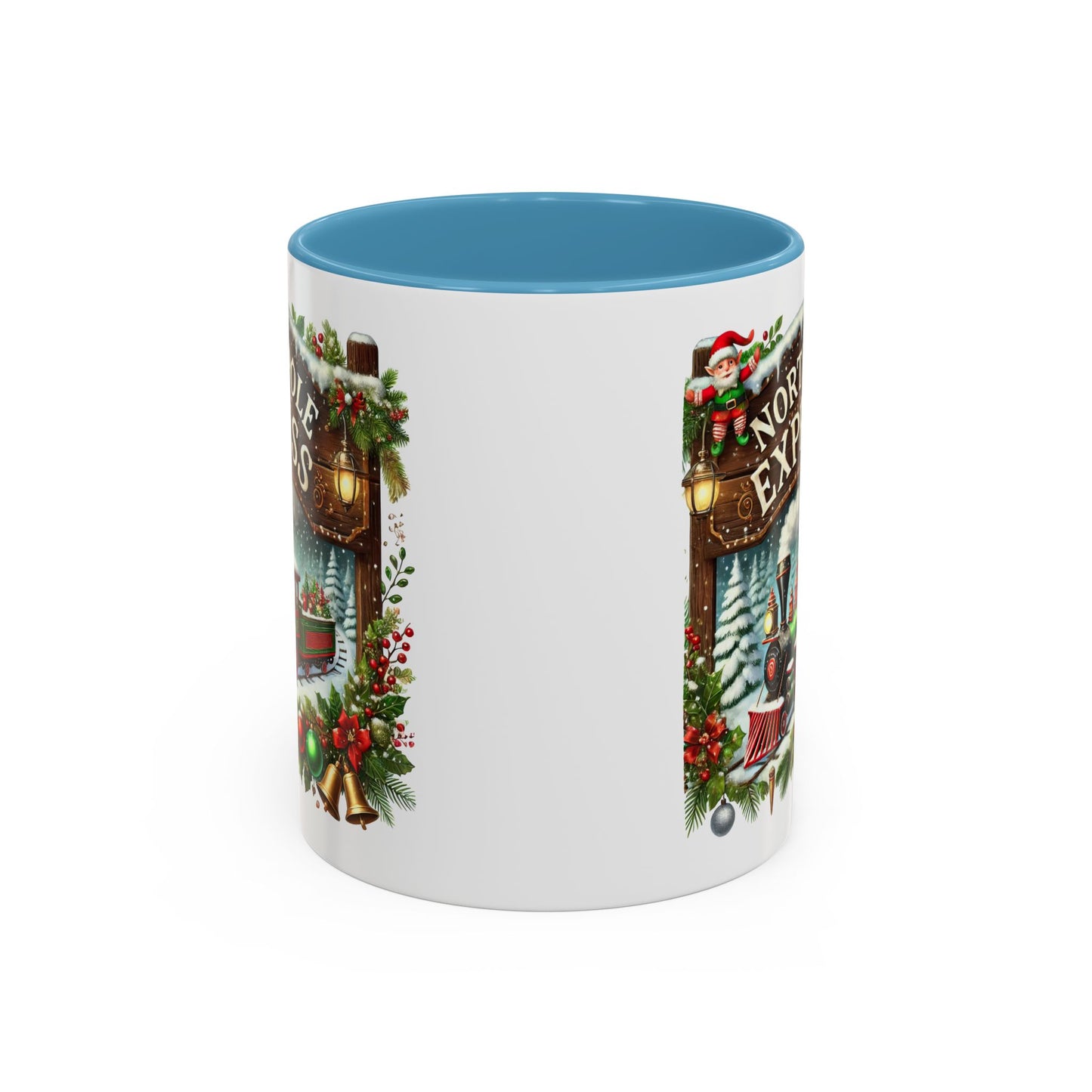 Christmas Mug - North Pole Express Steam Locomotive Ornaments