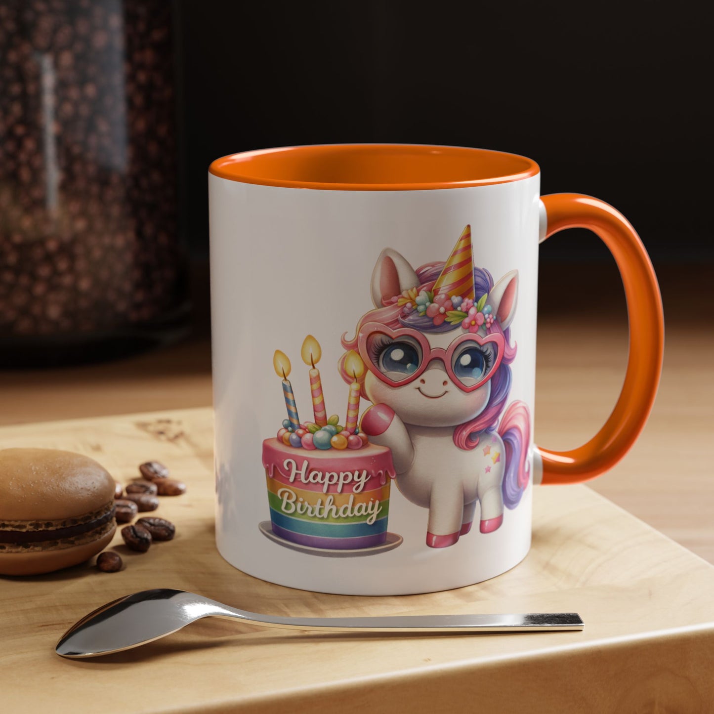 Birthday Mug - Unicorn Candles