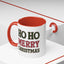 Christmas Mug - Ho Ho Ho Merry Christmas Red & Green Text 4