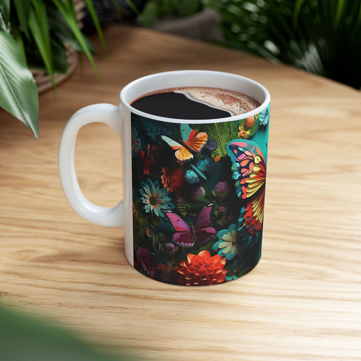 Artistic Mug - Colorful Butterflies 4
