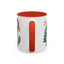 Christmas Mug - Merry Christmas Red Text Dinosaur Tree