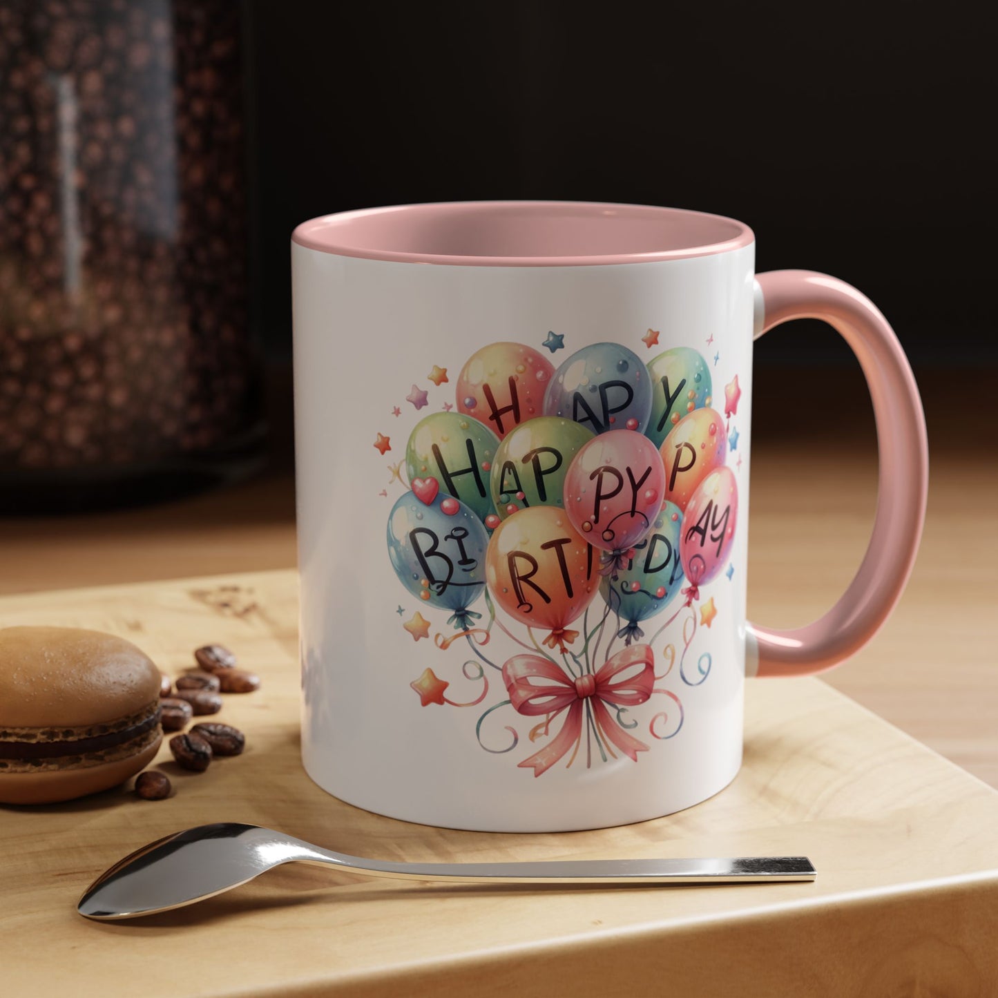 Birthday Mug - Happy Birthday Balloons