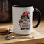 Christmas Mug - Merry Christmas Red & Green Text Gnome Present