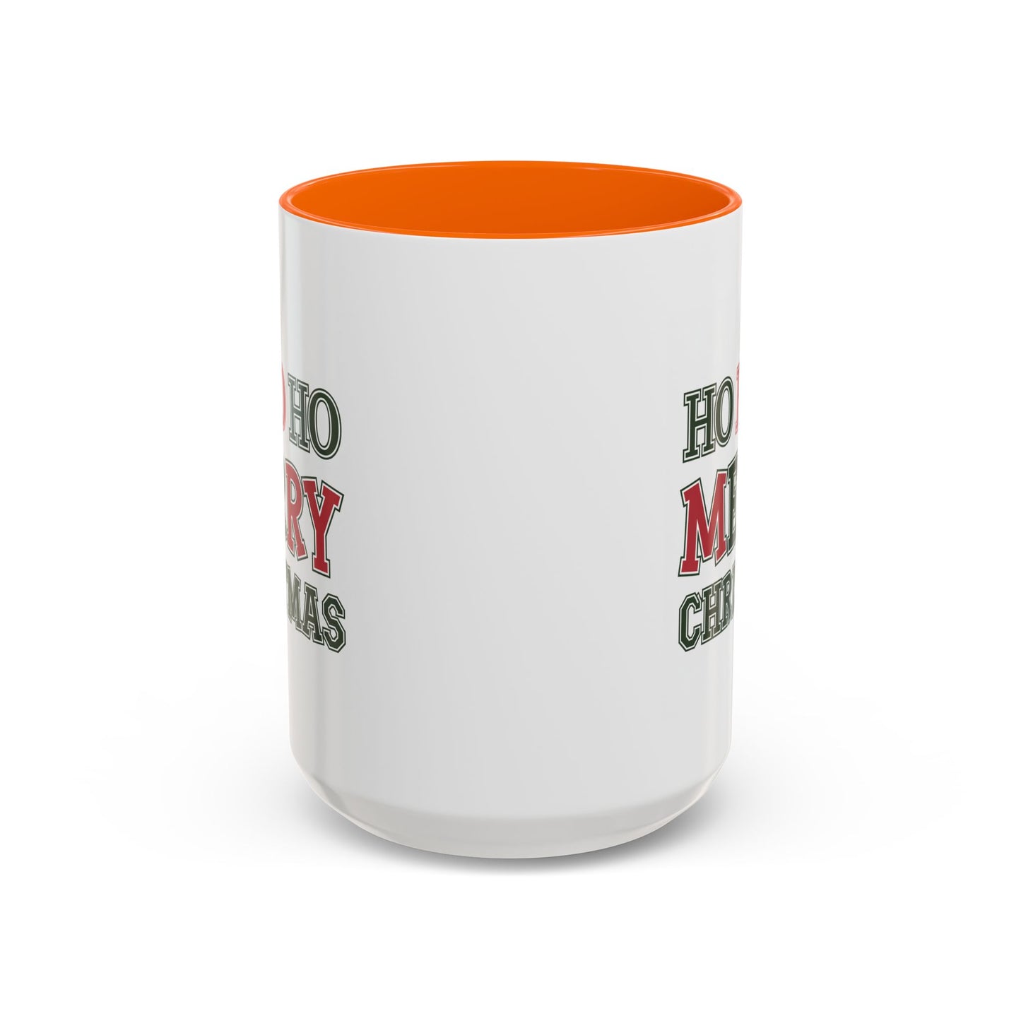 Christmas Mug - Ho Ho Ho Merry Christmas Green & Red Text 2
