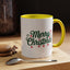 Christmas Mug - Merry Christmas Green Text Ornaments Candy Canes