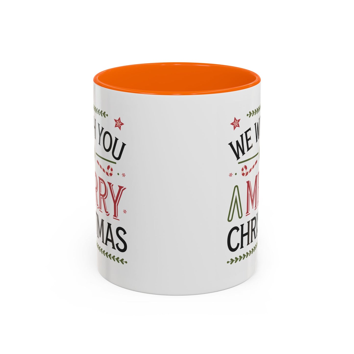 Christmas Mug - We Wish You a Merry Christmas Blue Green & Red Text