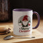 Christmas Mug - Merry Christmas Green & Red Text Gnome Present Trees