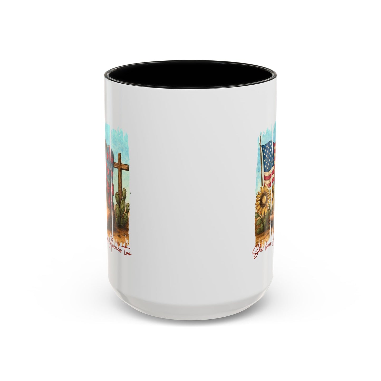 4th of July Mug - She Loves Jesus & America Too Boots