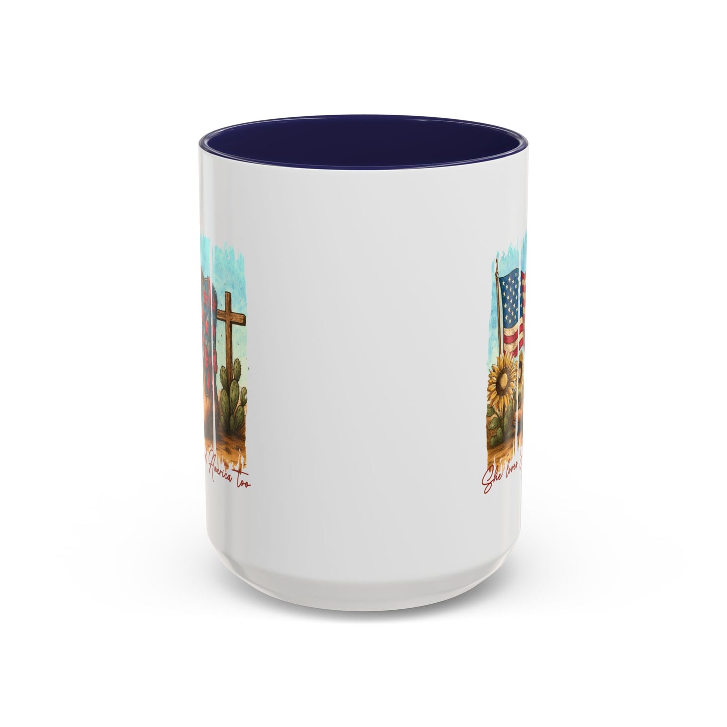 4th of July Mug - She Loves Jesus & America Too Boots