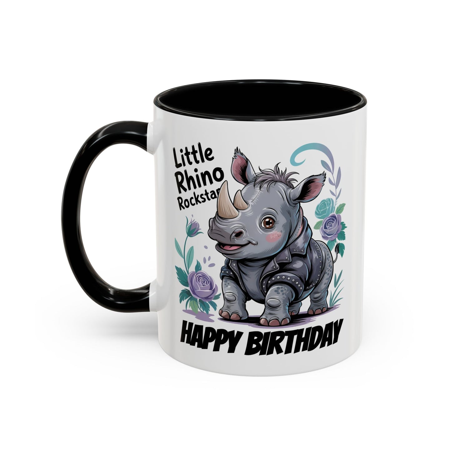 Birthday Mug - Happy Birthday Little Rhino Rockstar