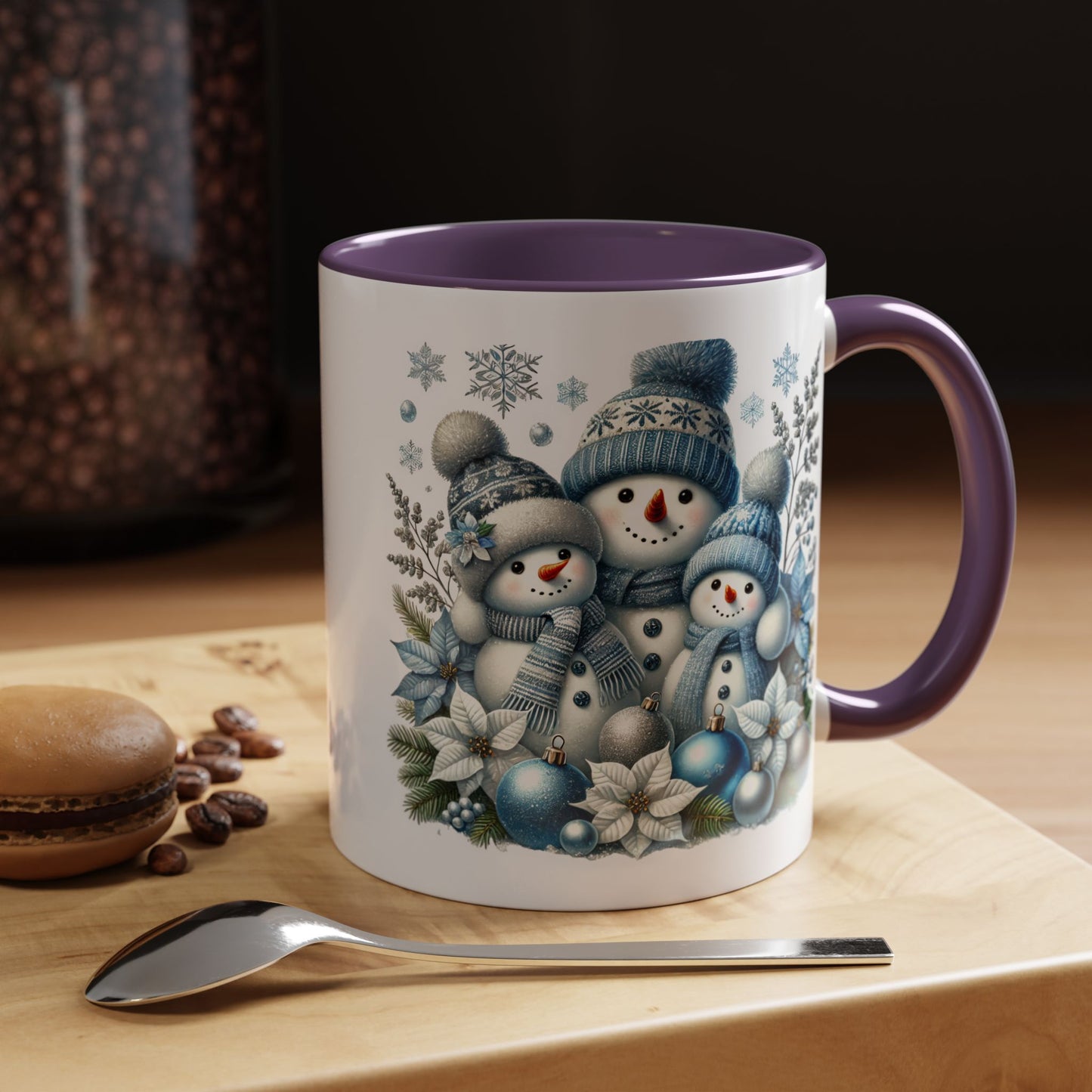 Christmas Mug - Blue Snowman Family
