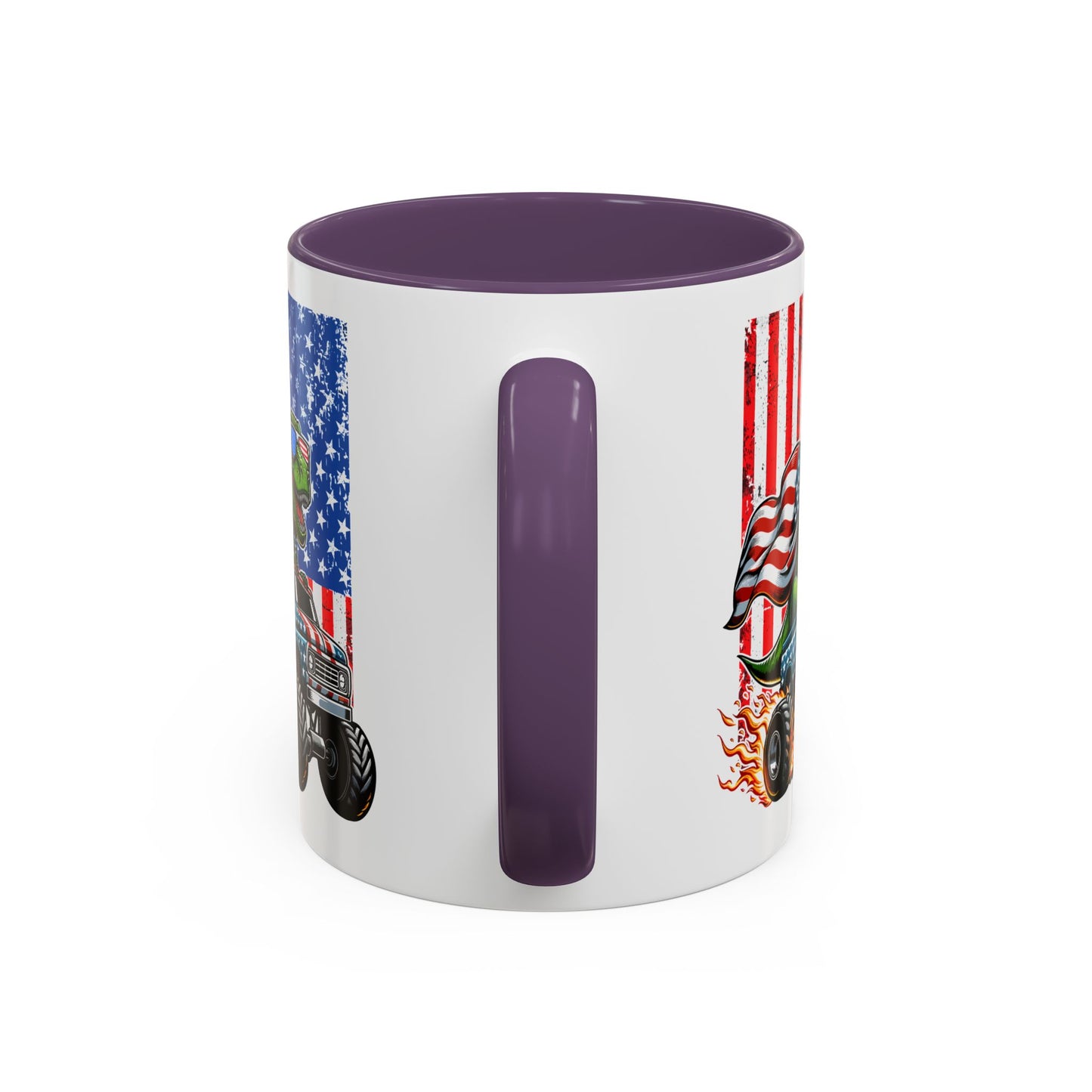 4th of July Mug - T Rex Riding Monster Truck