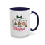 Christmas Mug - We Wish You a Merry Christmas Black & Red Text Cookies & Candy
