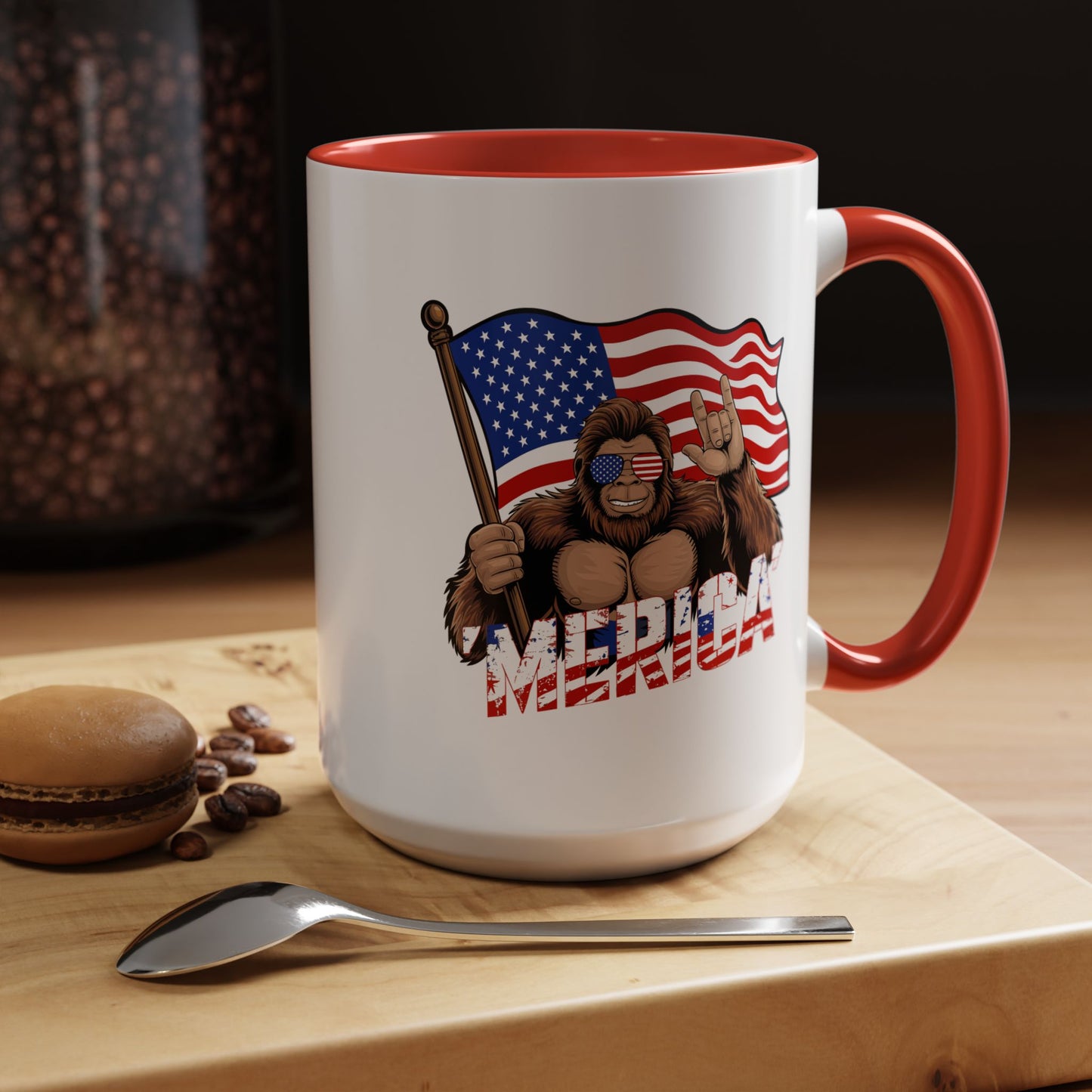 4th of July Mug - Bigfoot USA Flag