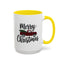 Christmas Mug - Merry Christmas Black Text Tartan Truck
