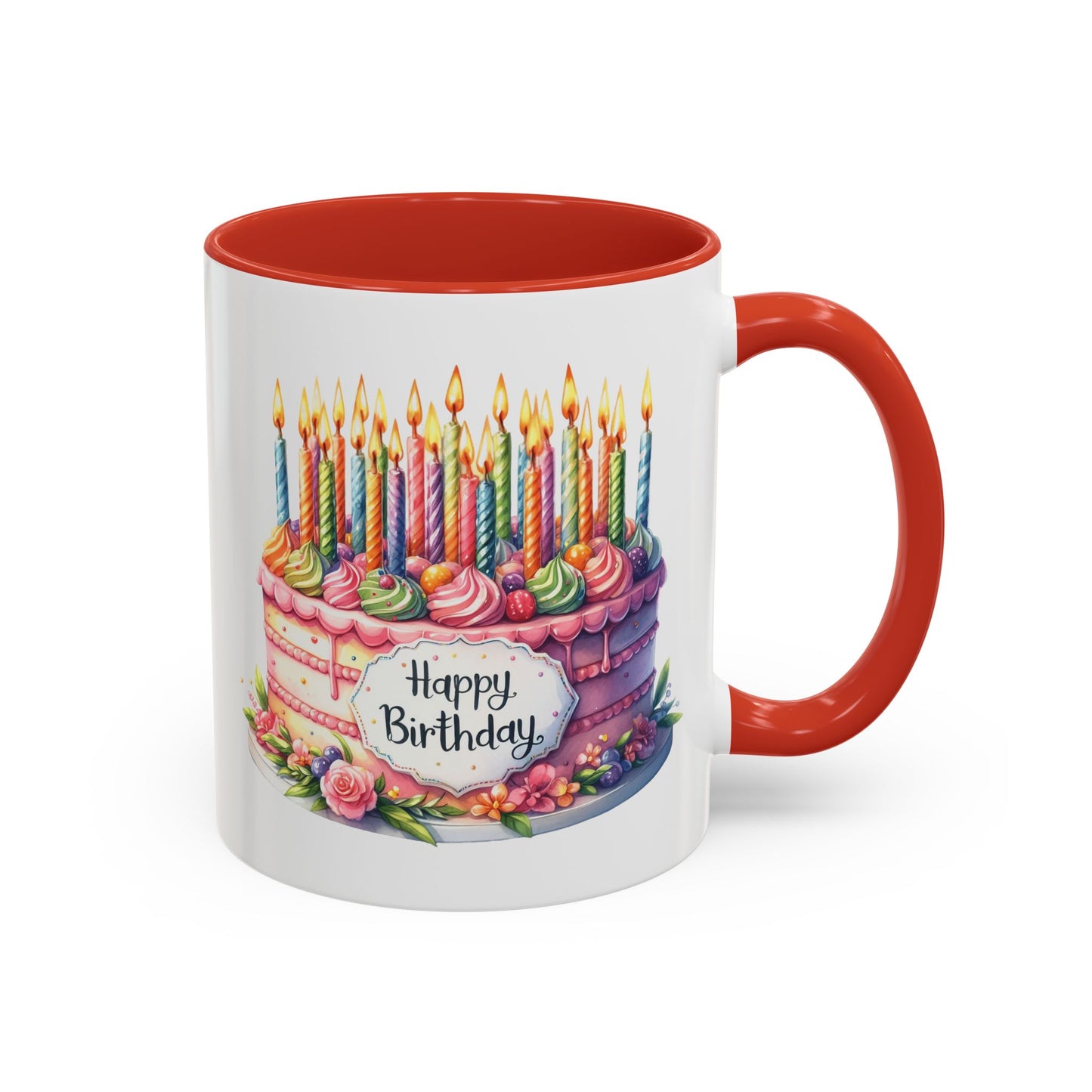 Birthday Mug - Happy Birthday Large Cake With...