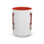 Christmas Mug - Merry Christmas White Green & Red College Text