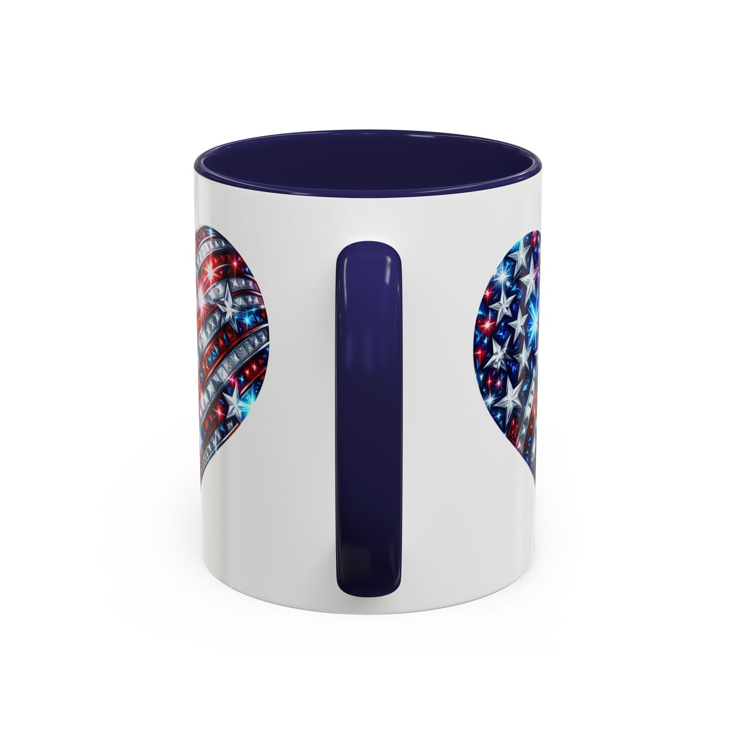 4th of July Mug - USA Sparkle Heart