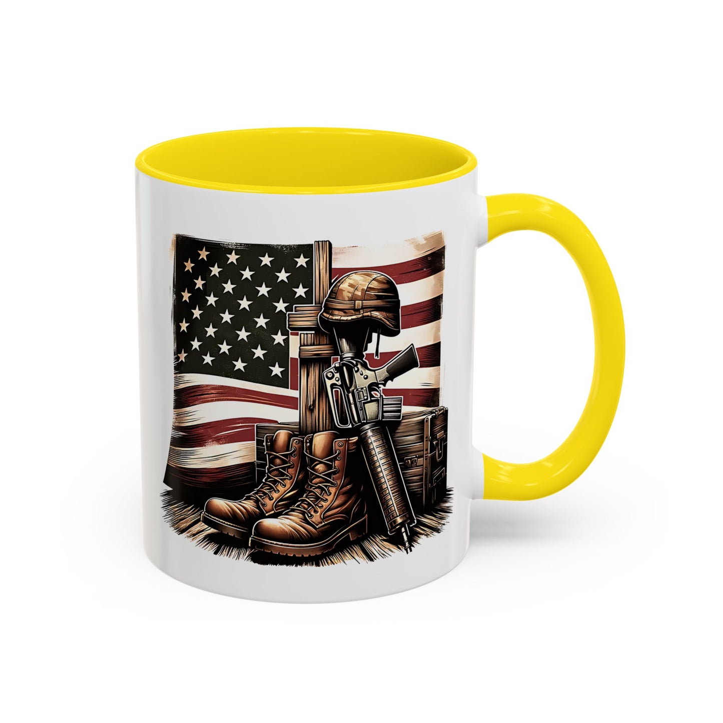 4th of July Mug - Fallen Soldier Boots Flag 3
