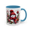Christmas Mug - Burgundy Snowman