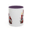 Christmas Mug - Burgundy Snowman Family