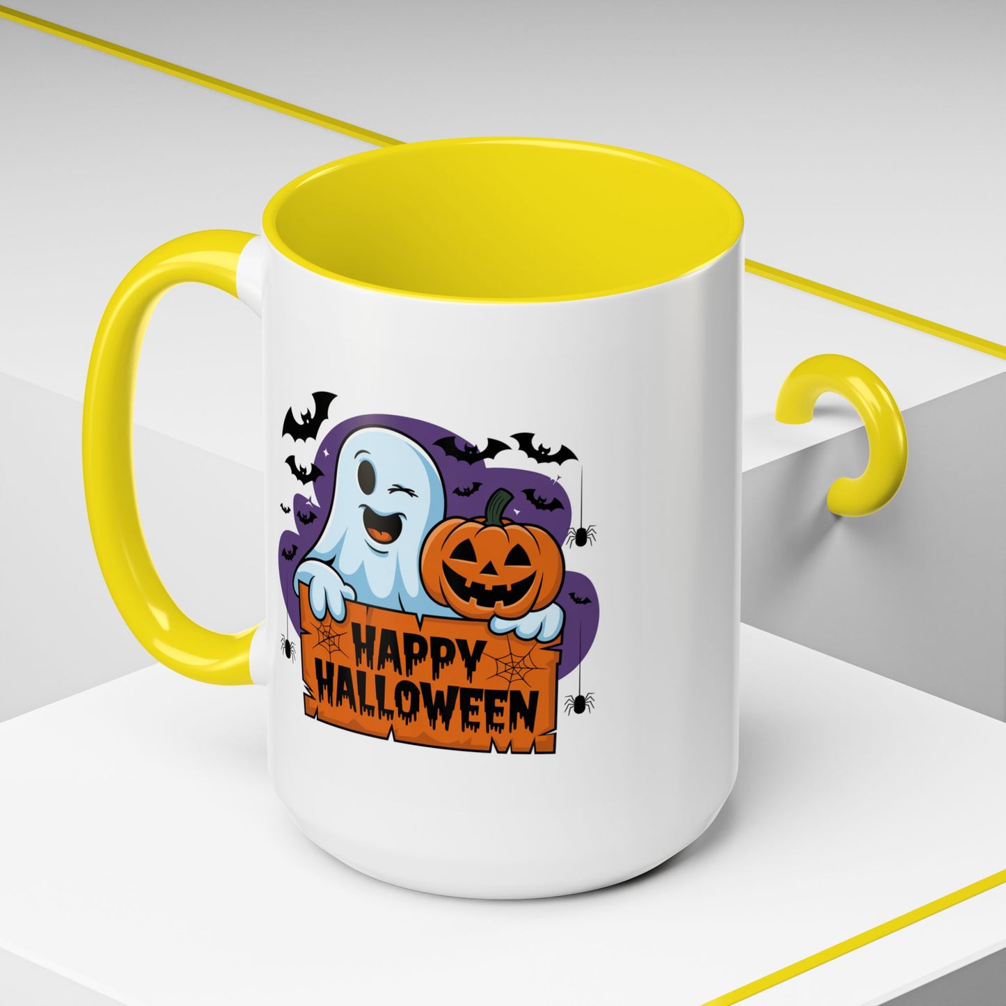 Halloween Mug - Winking Ghost With Pumpkin