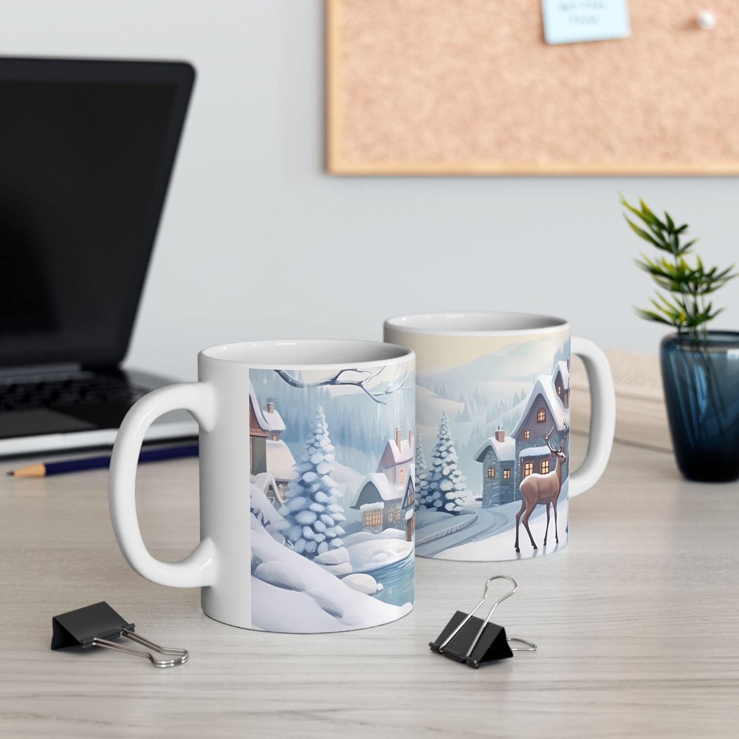 Christmas Mug - Snowy Landscape Wrap