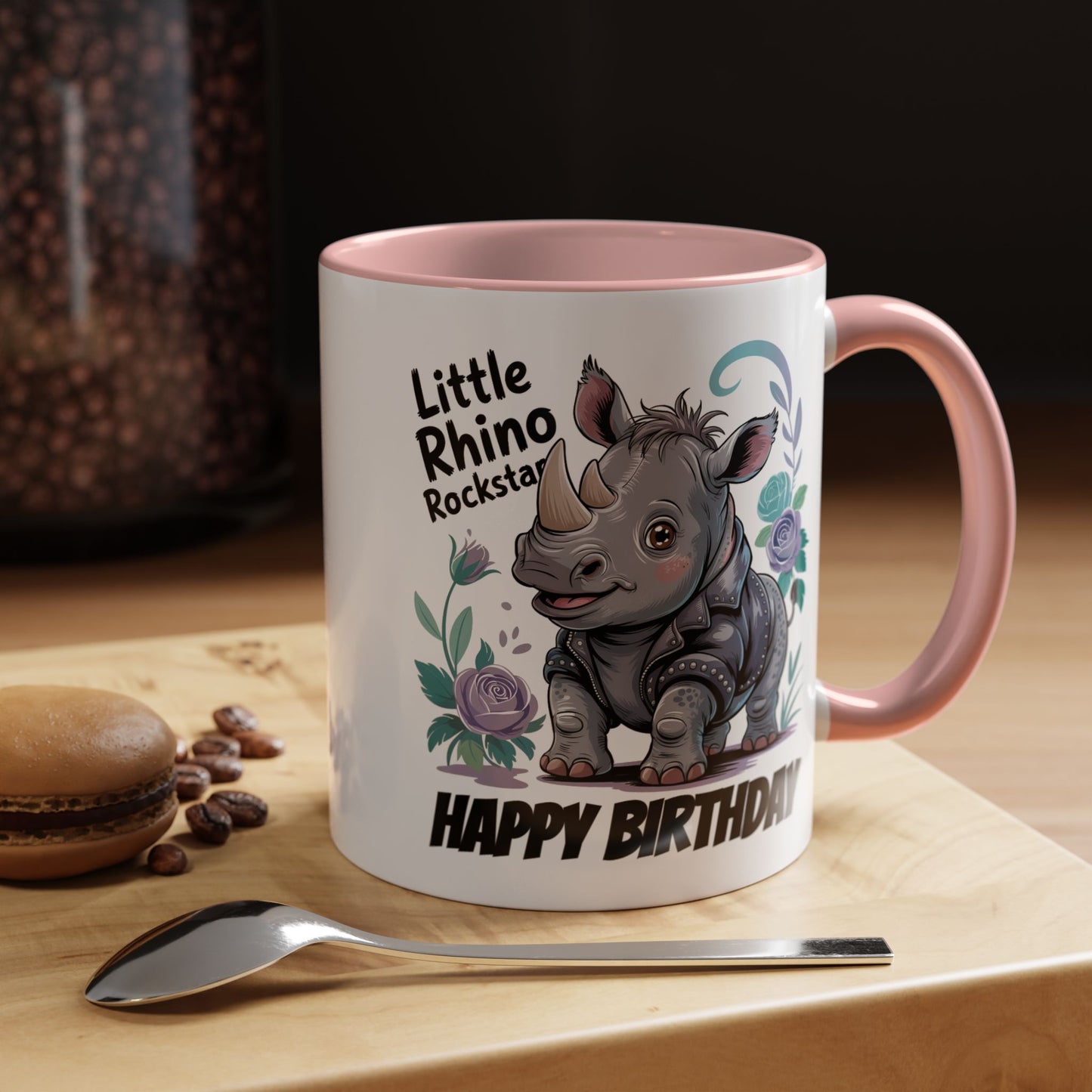 Birthday Mug - Happy Birthday Little Rhino Rockstar