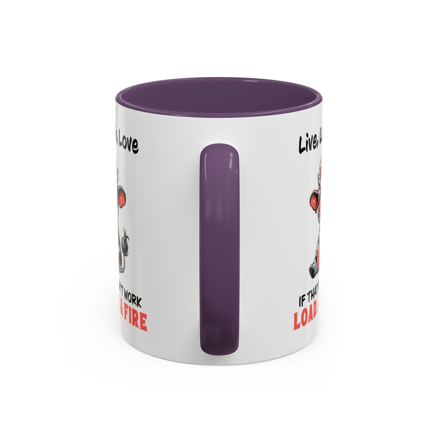 Humor Mug - Live Laugh Love Cow