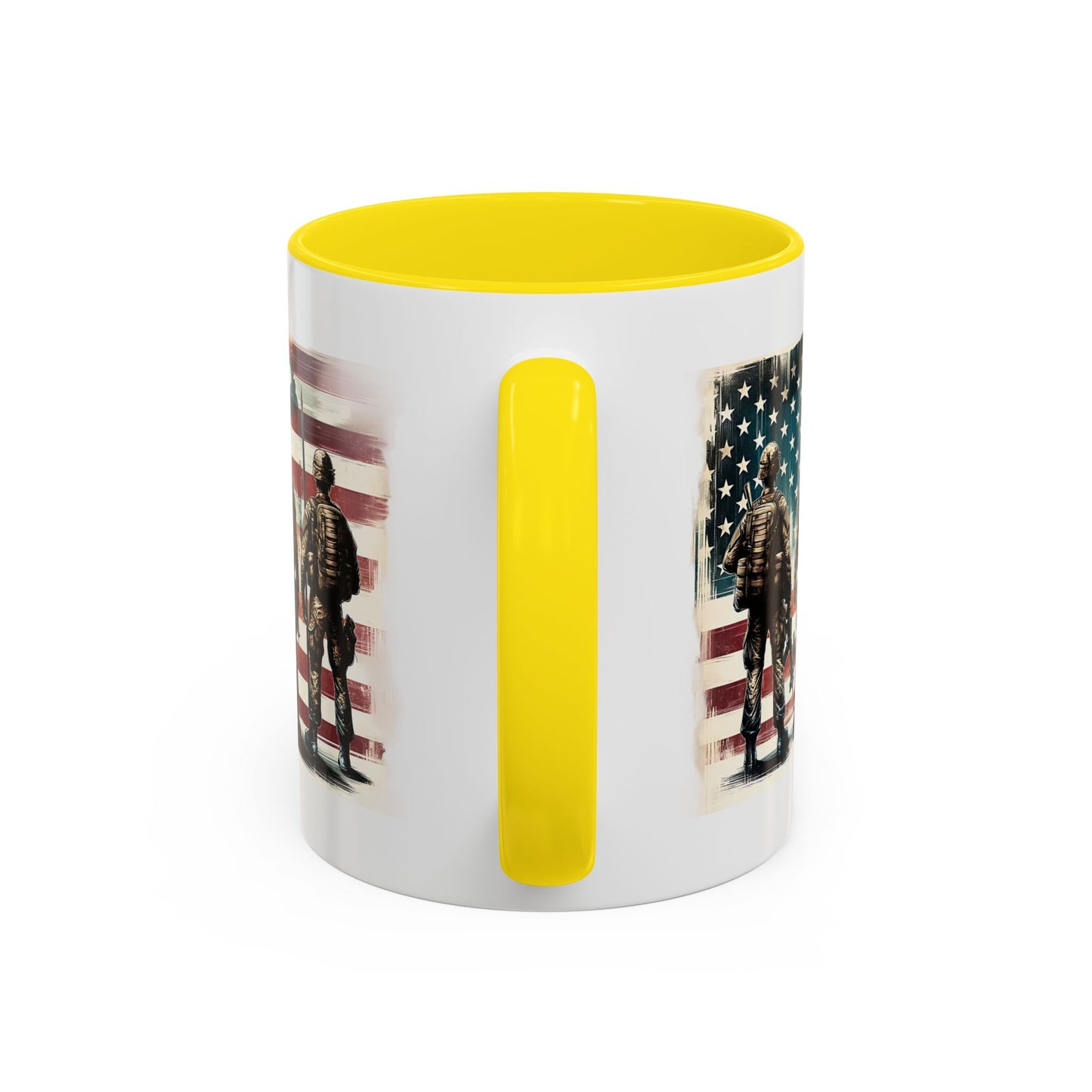 4th of July Mug - Soldiers American Flag
