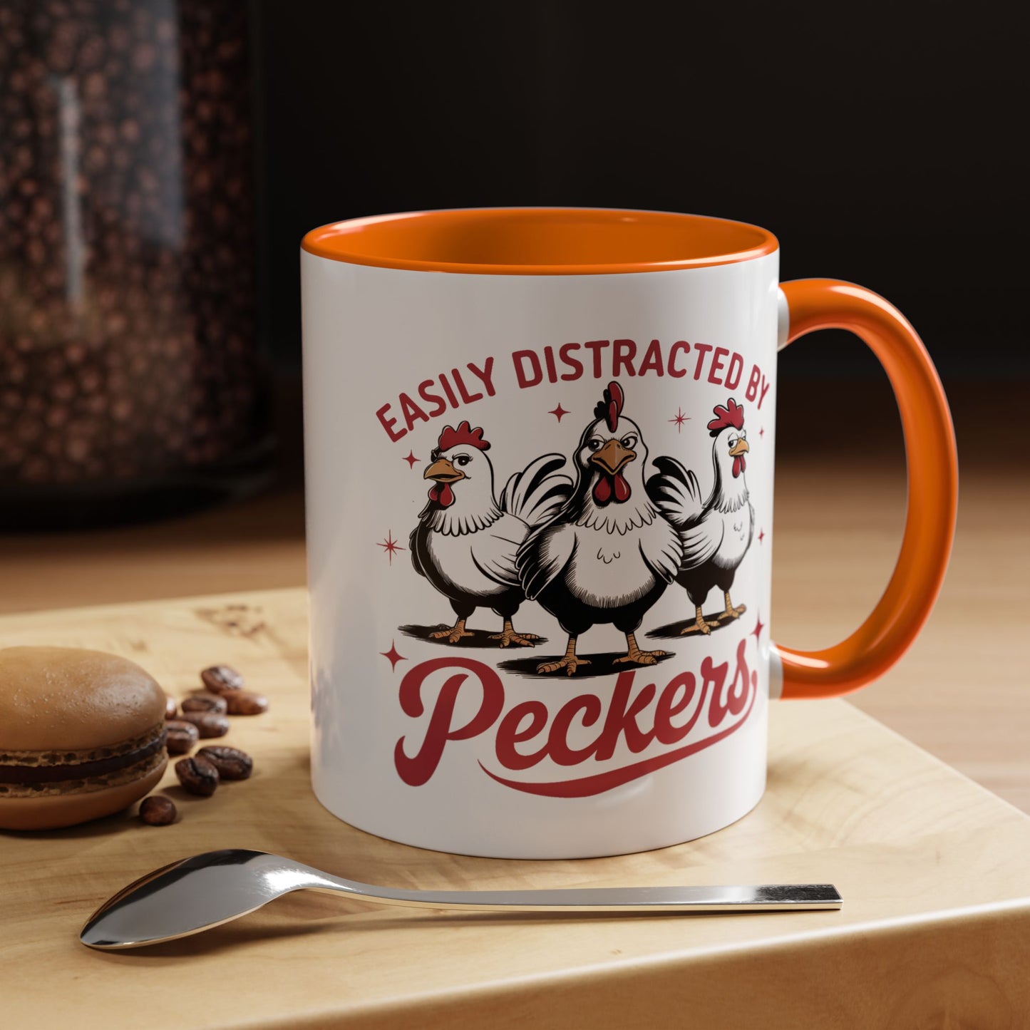 Humor Mug - Easily Distracted By Peckers