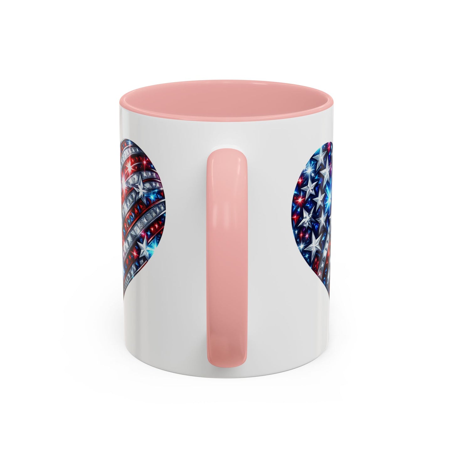4th of July Mug - USA Sparkle Heart