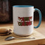 Christmas Mug - Merry Christmas Red & Green Text Hats Candy Canes