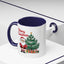 Christmas Mug - Merry Christmas Red Text Santa Tree Presents